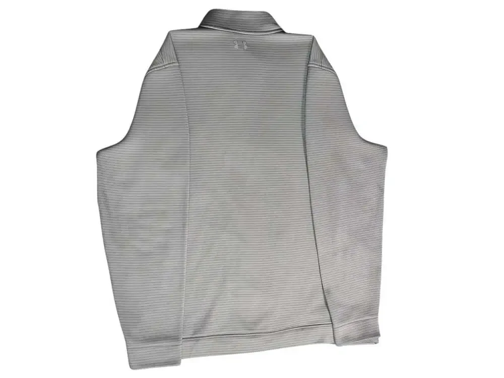 Under Armour Golf Storm SweaterFleece 1/4 Zip Pullover Grey Striped